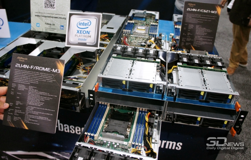  2U4N-F. Выдвинут узел на базе Xeon Scalable 