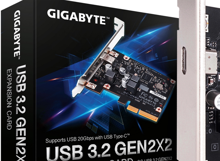 GIGABYTE создала первую в мире карту расширения USB 3.2 Gen 2x2 PCIe"