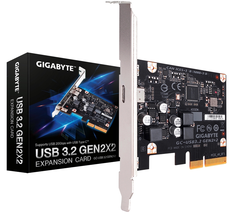 GIGABYTE создала первую в мире карту расширения USB 3.2 Gen 2x2 PCIe"