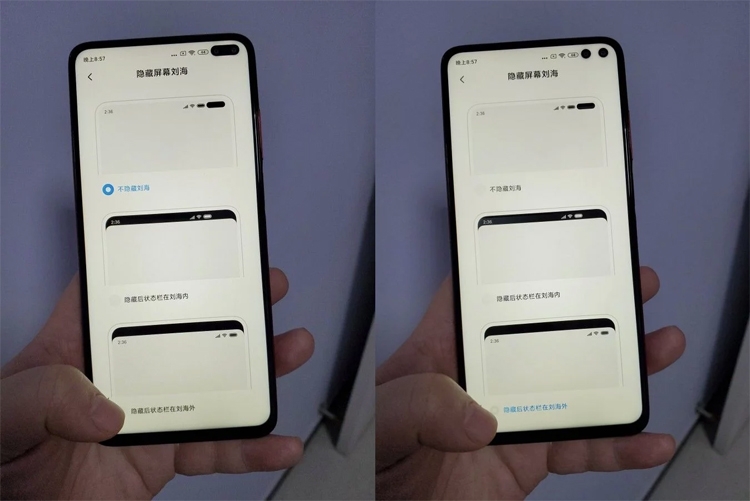 У смартфонов Xiaomi Redmi K30 оказалось два отверстия в экране, а не одно"