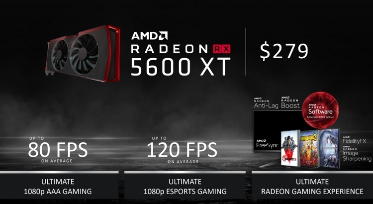 AMD выпустила видеокарту среднего уровня Radeon RX 5600 XT