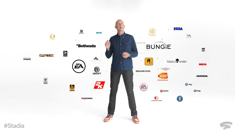 Руководитель Stadia Фил Харрисон (Phil Harrison) на презентации Stadia Connect в июне 2019 года