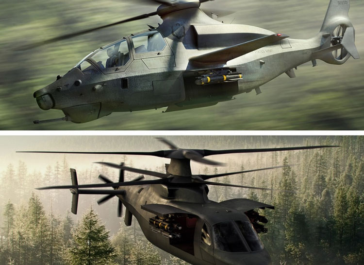  Верхнее изображение это проект Bell, а нижнее проект Sikorsky 