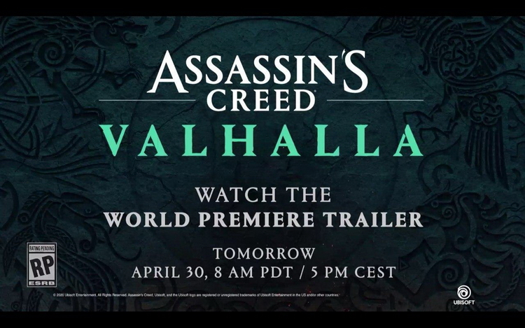 Ubisoft анонсировала Assassin's Creed: Valhalla, но трейлер будет только завтра