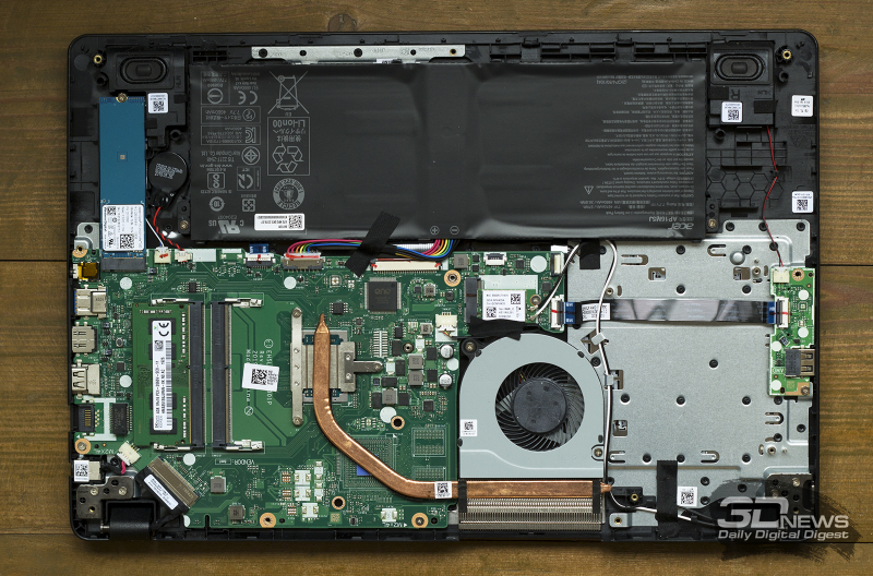  Система охлаждения в ноутбуке Acer Aspire 3 A315-42-R0JV 