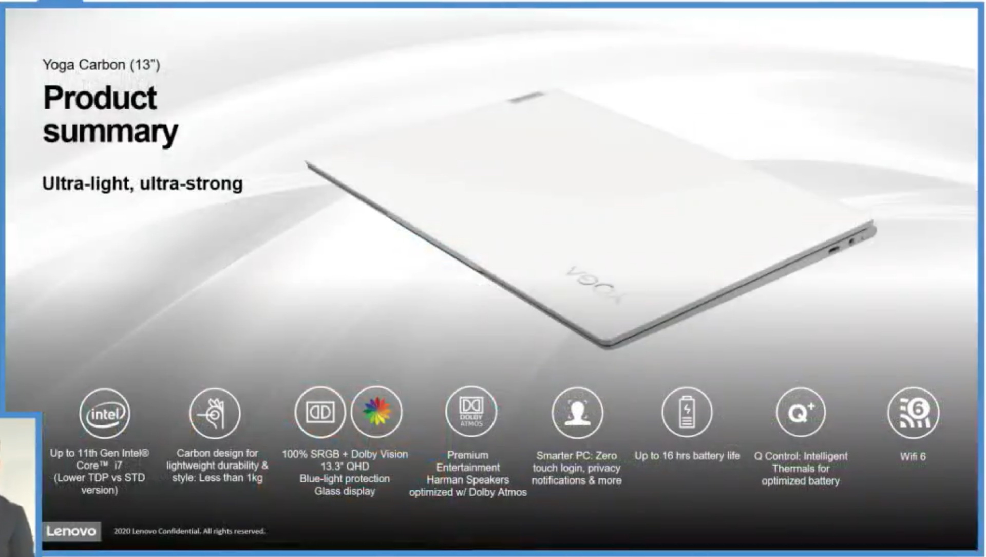 Lenovo готовит к выпуску ультрабук Yoga Carbon 13 на базе Intel Tiger Lake