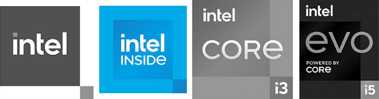  Новые логотипы Intel 