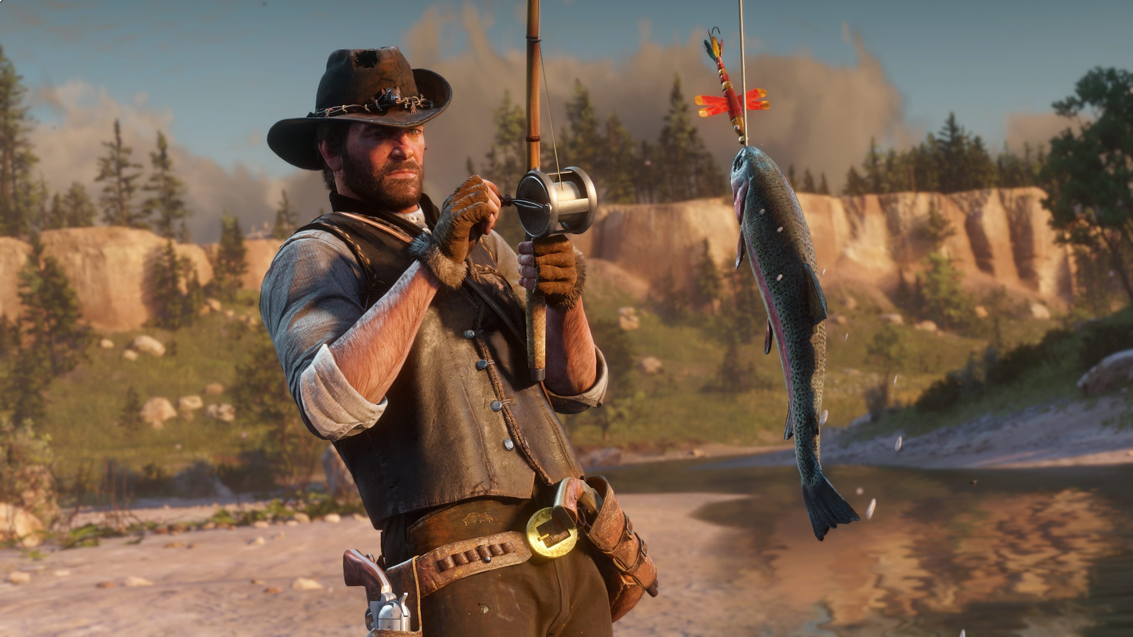 Во время рыбалки в Red Dead Redemption 2 игрок нашёл очередную занятную деталь