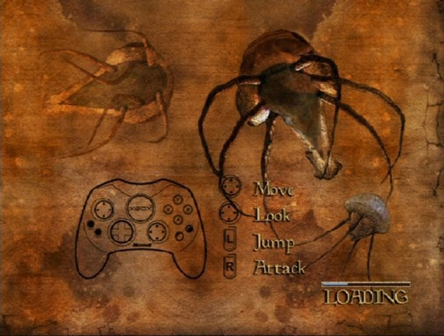 Загрузочный экран Xbox-версии The Elder Scrolls III: Morrowind