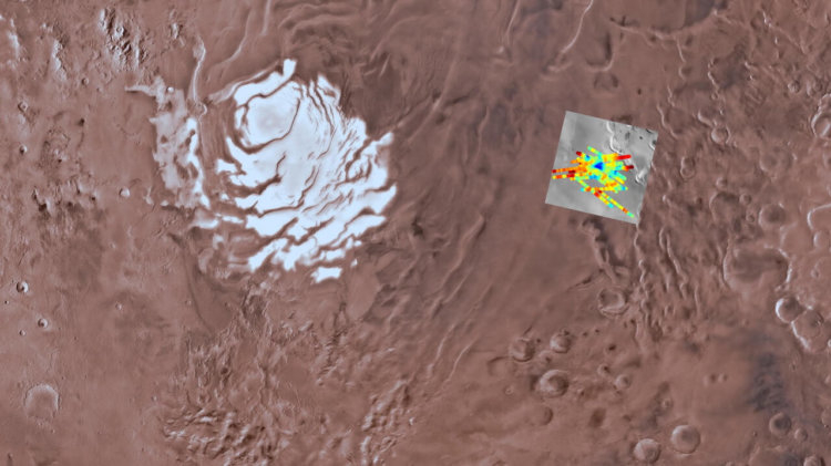 Предыдущие данные о подлёдных озёрах на южном полюсе Марса