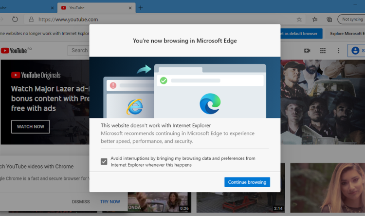 Запрет запуска Edge вместо Internet Explorer — методы восстановления IE по умолчанию