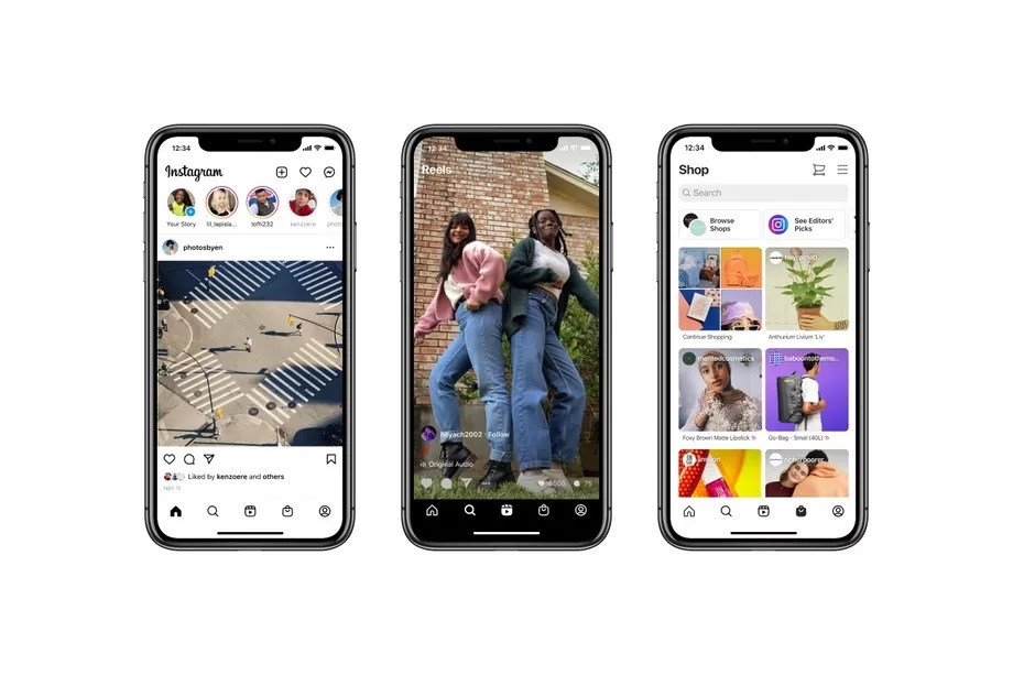 Instagram добавил на главную страницу магазин и сервис Reels&nbsp;— аналог TikTok