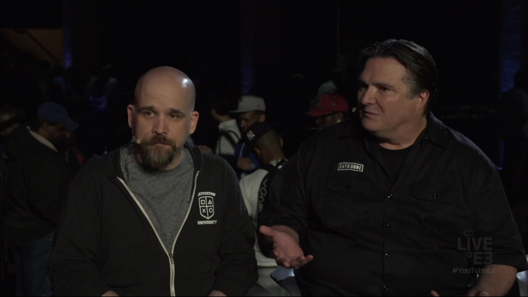 Джефф Росс (слева) и Джон Гарвин (справа) на E3 2016