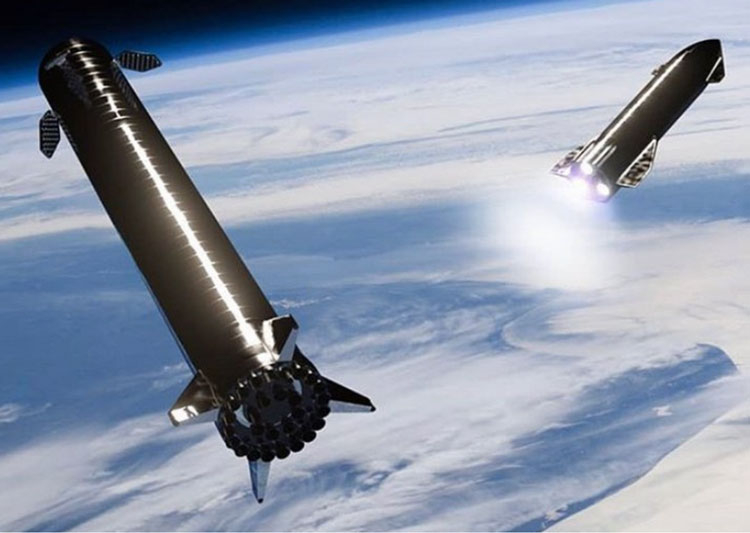 Илон Маск обещает ловить ракетные ускоритель Super Heavy в воздухе «под ручки»