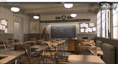  Blender 2.91.0 classroom (электросеть) 