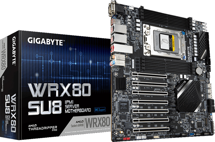 GIGABYTE представила плату WRX80-SU8-IPMI для AMD Ryzen Threadripper PRO