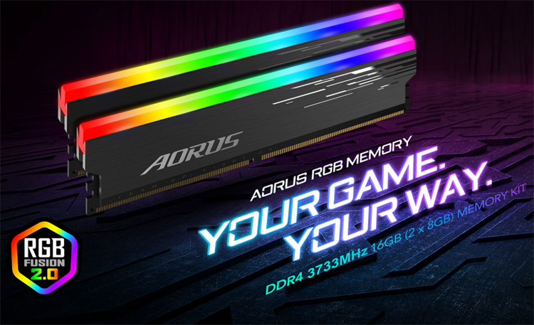 GIGABYTE представила комплекты памяти Aorus RGB с частотой до 3733 МГц