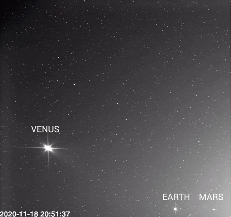 Фото дня: вид на Венеру, Землю и Марс из окрестностей Солнца