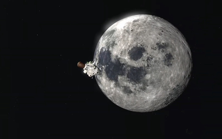  Визуализация подлёта АЛС к Луне 