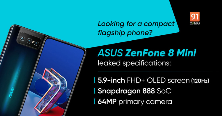 Компактный флагман ASUS ZenFone 8 Mini получит 120-Гц экран и чип Snapdragon 888