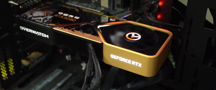 NVIDIA показала уникальную GeForce RTX 3080 в стиле Overwatch