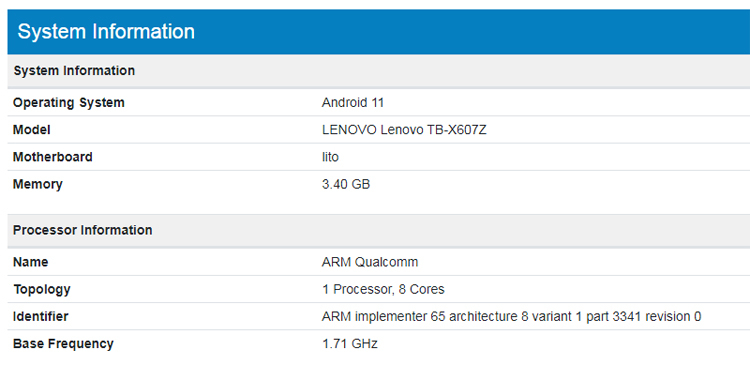 Новому планшету Lenovo Tab M10 приписывают поддержку 5G