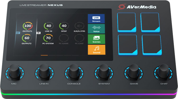 AVerMedia Live Streamer NEXUS — центр управления и аудио микшер в одном корпусе