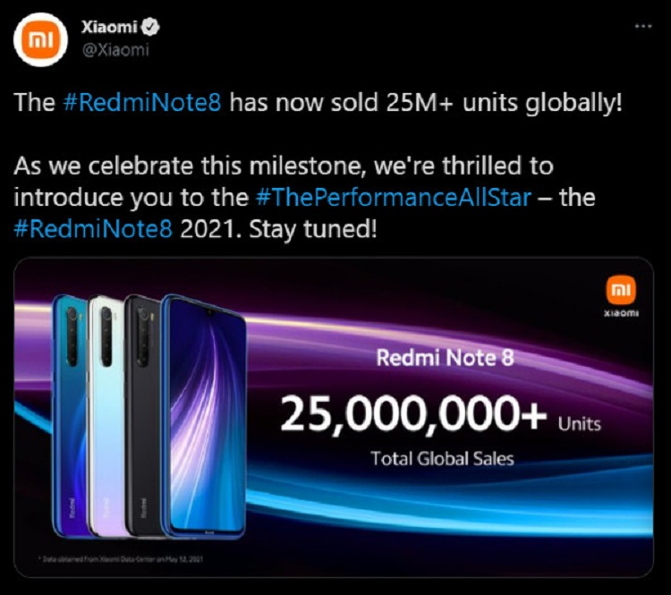 Xiaomi анонсировала переиздание Redmi Note 8