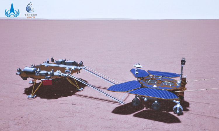 Китайский марсоход успешно сошёл с посадочной платформы и начал исследования
