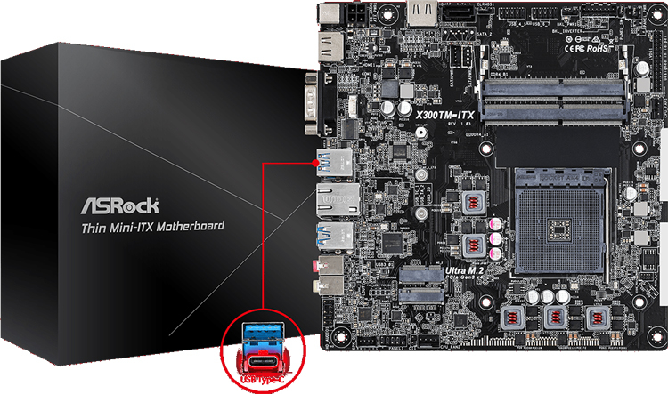 Представлена плата ASRock X300TM-ITX для создания компактных компьютеров на AMD Ryzen
