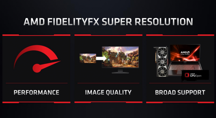 AMD представила FidelityFX Super Resolution — открытую технологию ИИ-масштабирования изображения