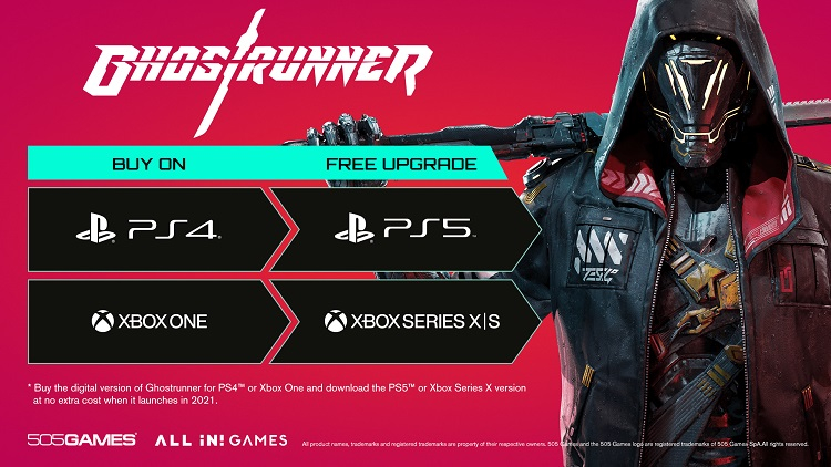 Версия Ghostrunner для консолей нового поколения будет бесплатной для владельцев игры на PS4 и Xbox One