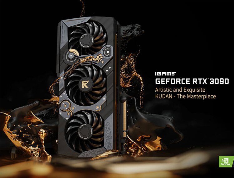Colorful представила самую дорогую GeForce RTX 3090 — уникальная iGame Kudan с гибридным охлаждением оценена в $5000