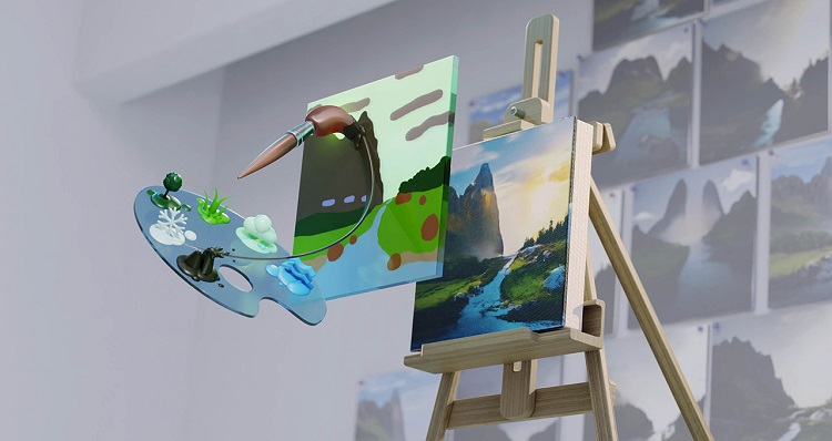 Бесплатное приложение NVIDIA Canvas превратит простые эскизы в потрясающие пейзажи