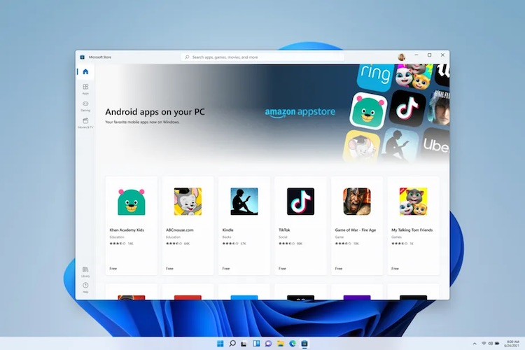 В Windows 11 смогут работать любые Android-приложения, а не только из Amazon Appstore