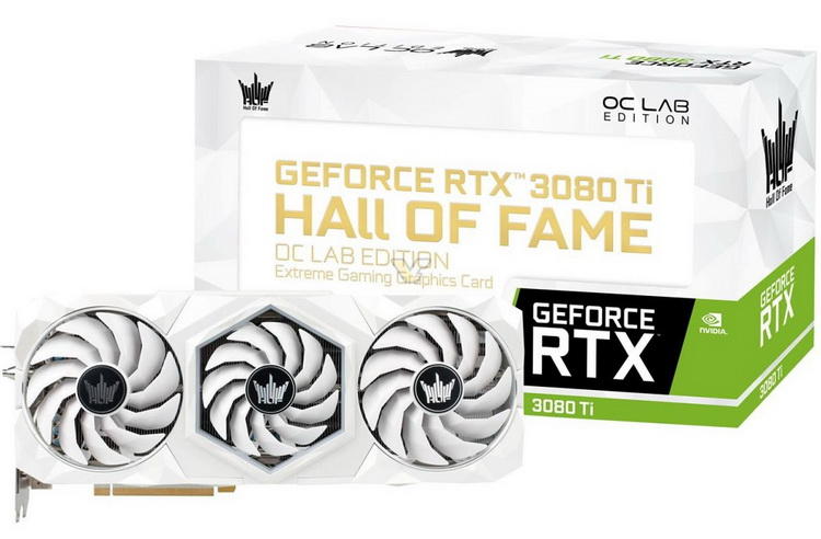 Видеокарту Galax GeForce RTX 3080 Ti HOF OC Lab Edition разогнали до 2,8 ГГц