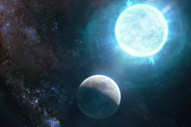 Астрономы открыли необычную звезду размером с Луну, но массой больше солнечной