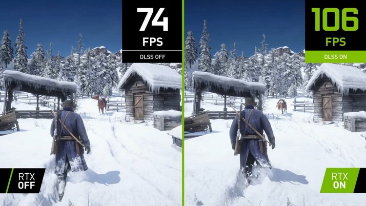 В Red Dead Redemption 2 появилась поддержка NVIDIA DLSS — прибавка  производительности до 45 % в разрешении 4K