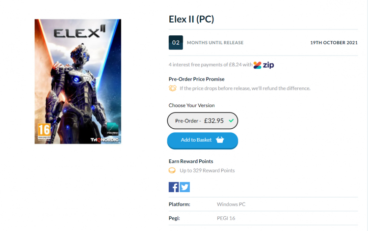 Слухи: в двух интернет-магазинах появилась возможная дата выхода ELEX II — 19 октября