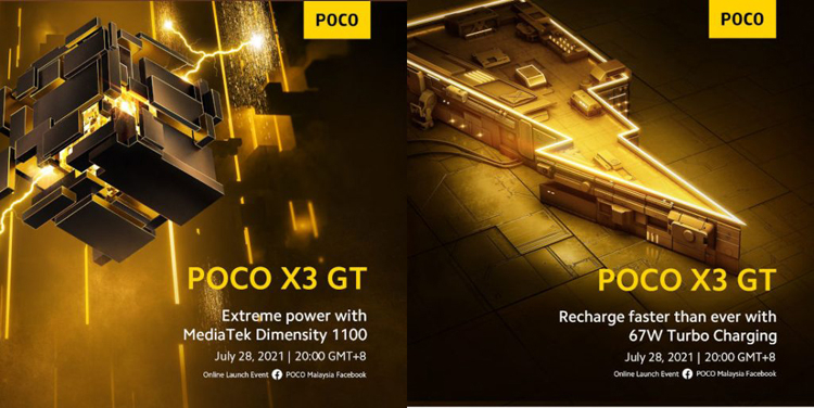 Смартфон Xiaomi Poco X3 GT со 120-Гц дисплеем показался на рендерах