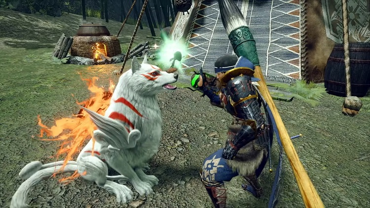Послезавтра в Monster Hunter Rise начнётся кроссовер с Okami