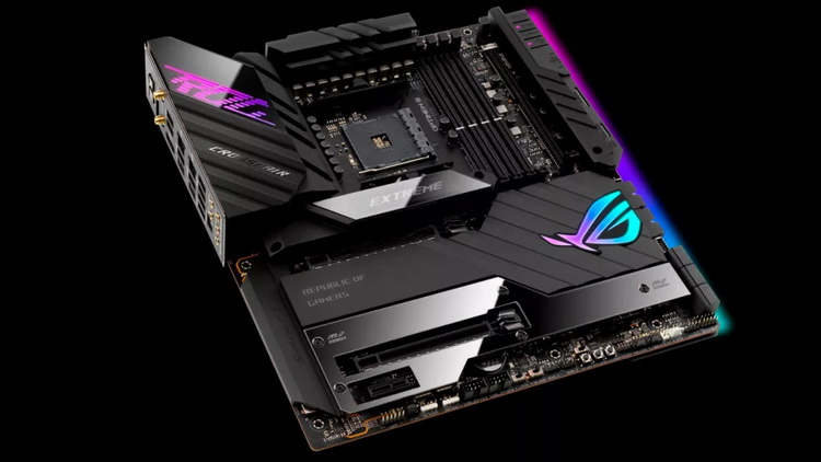 ASUS представила флагманскую плату ROG Crosshair VIII Extreme с пассивным охлаждением чипсета AMD X570