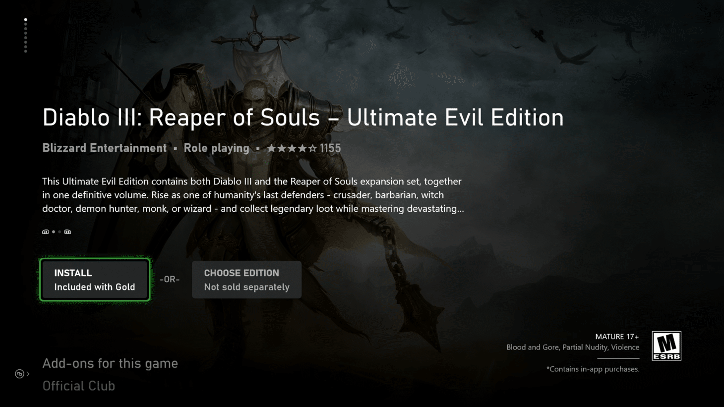 Diablo III: Reaper of Souls Ultimate Evil внезапно стала бесплатной на Xbox для подписчиков Live Gold