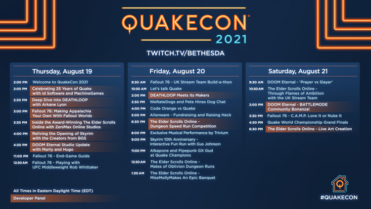 Новости о DOOM Eternal, подробности Deathloop и 25-летие Quake: Bethesda раскрыла расписание QuakeCon 2021