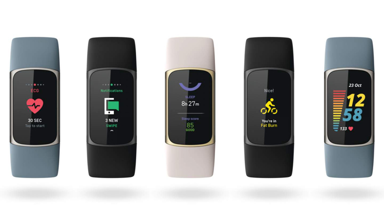 Представлений фітнес-браслет Fitbit Charge 5 з відстеженням рівня стресу