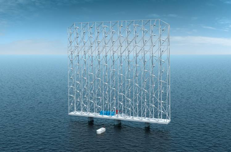 Плавучий многотурбинный ветрогенератор Wind Catching Systems обеспечит энергией до 100 тыс. домовладений