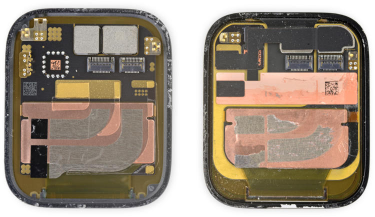 Один шлейф дисплея Apple Watch Series 7 (слева)