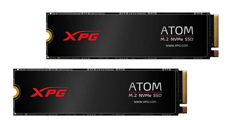 Дебютировали твердотельные накопители XPG Atom с интерфейсами PCIe 3.0 и PCIe 4.0