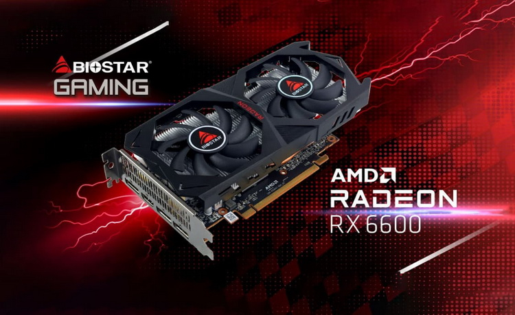 Biostar представила собственную версию видеокарты Radeon RX 6600