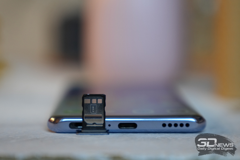  Huawei nova 9, слот для двух карточек nano-SIM 